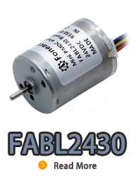 Motor elétrico dc sem escova de rotor interno FABL2430 com driver embutido
