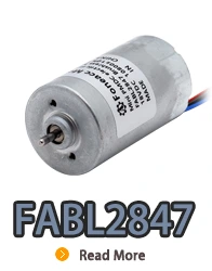 Motor elétrico dc sem escova de rotor interno FABL2847 com driver embutido