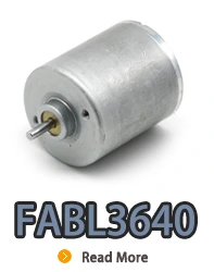 Motor elétrico dc sem escova de rotor interno FABL3640 com driver embutido