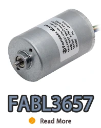 Motor elétrico dc sem escova de rotor interno FABL3657 com driver embutido
